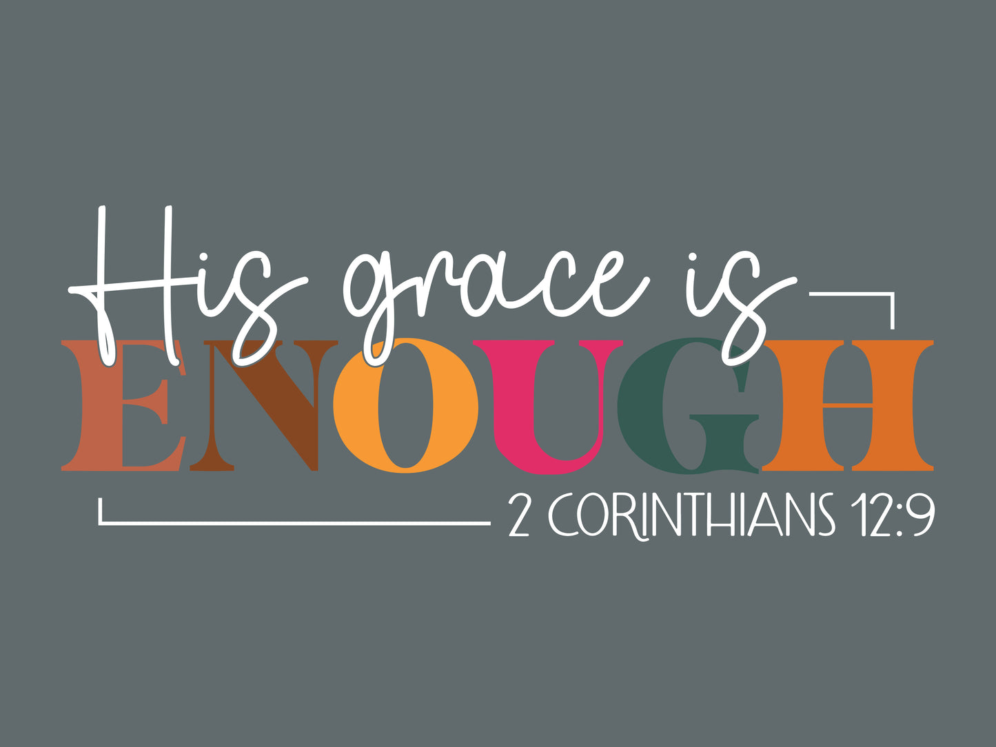 “His Grace Is Enough” V-Neck – Christian Women’s Tee
