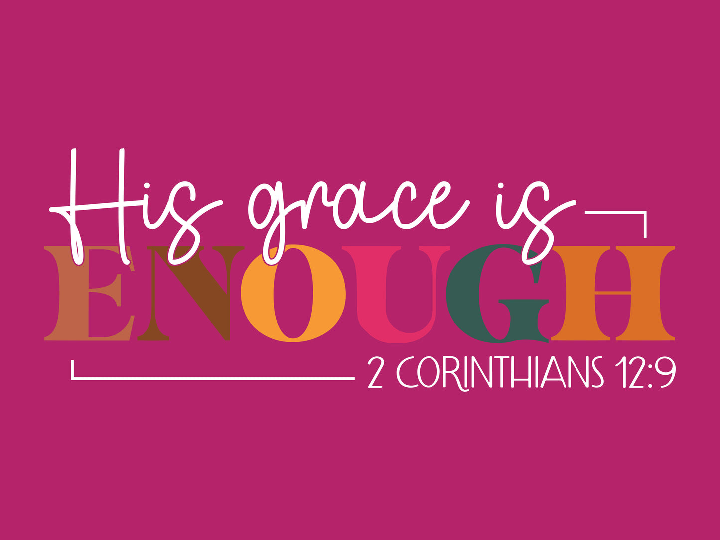 “His Grace Is Enough” V-Neck – Christian Women’s Tee