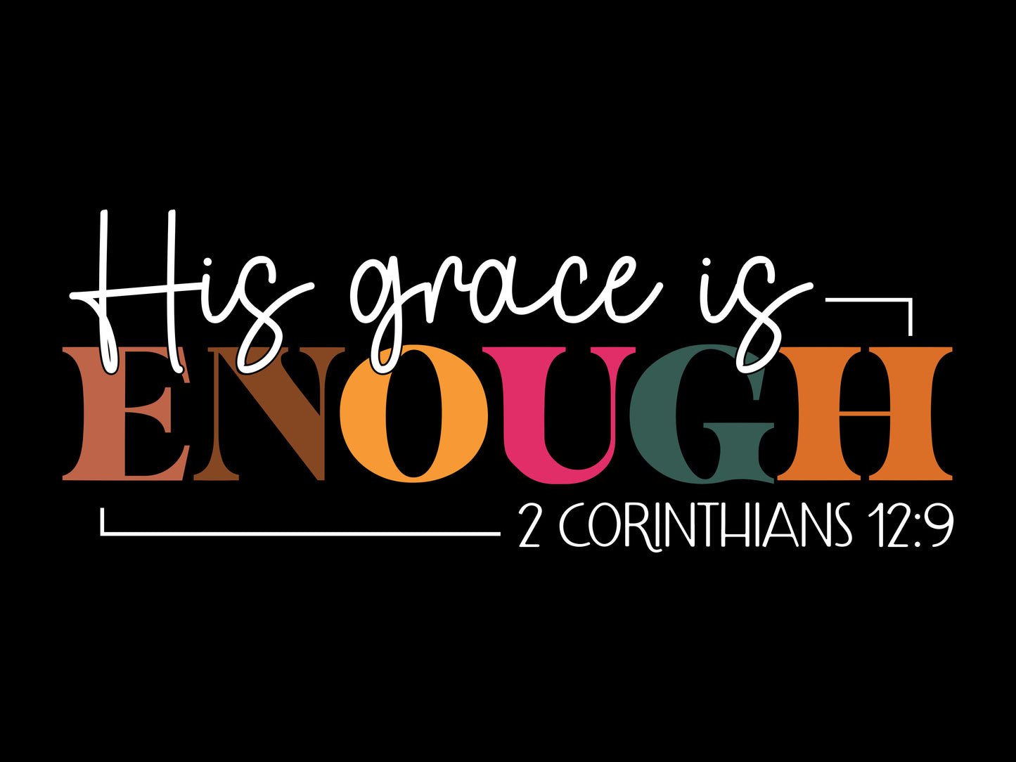 “His Grace Is Enough” V-Neck – Christian Women’s Tee