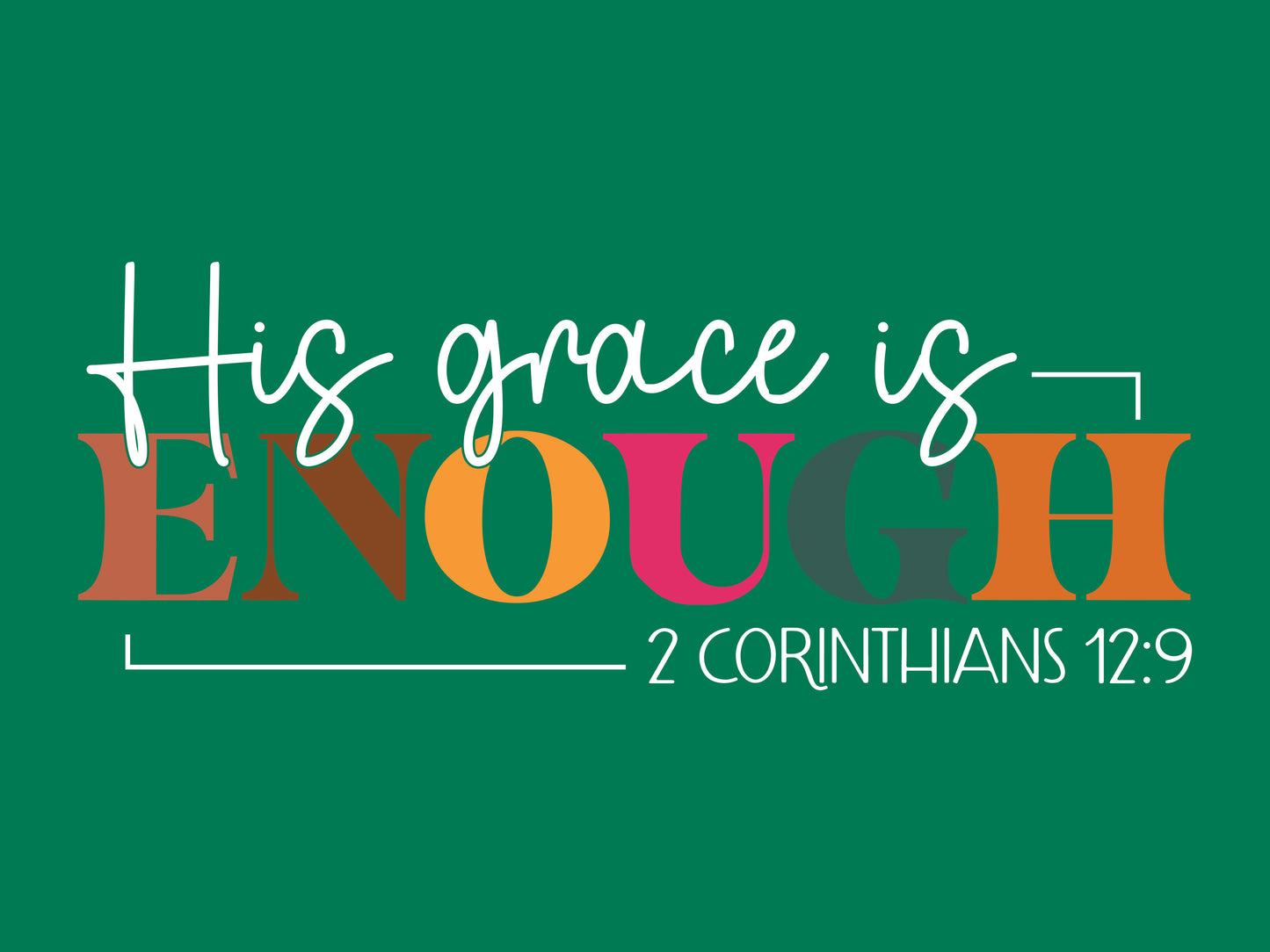 “His Grace Is Enough” V-Neck – Christian Women’s Tee