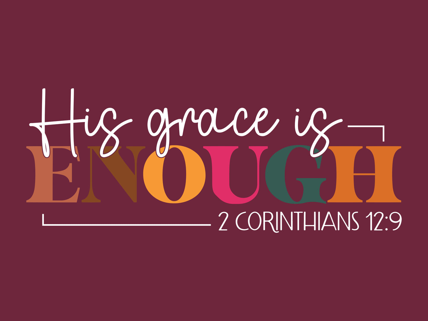 “His Grace Is Enough” V-Neck – Christian Women’s Tee