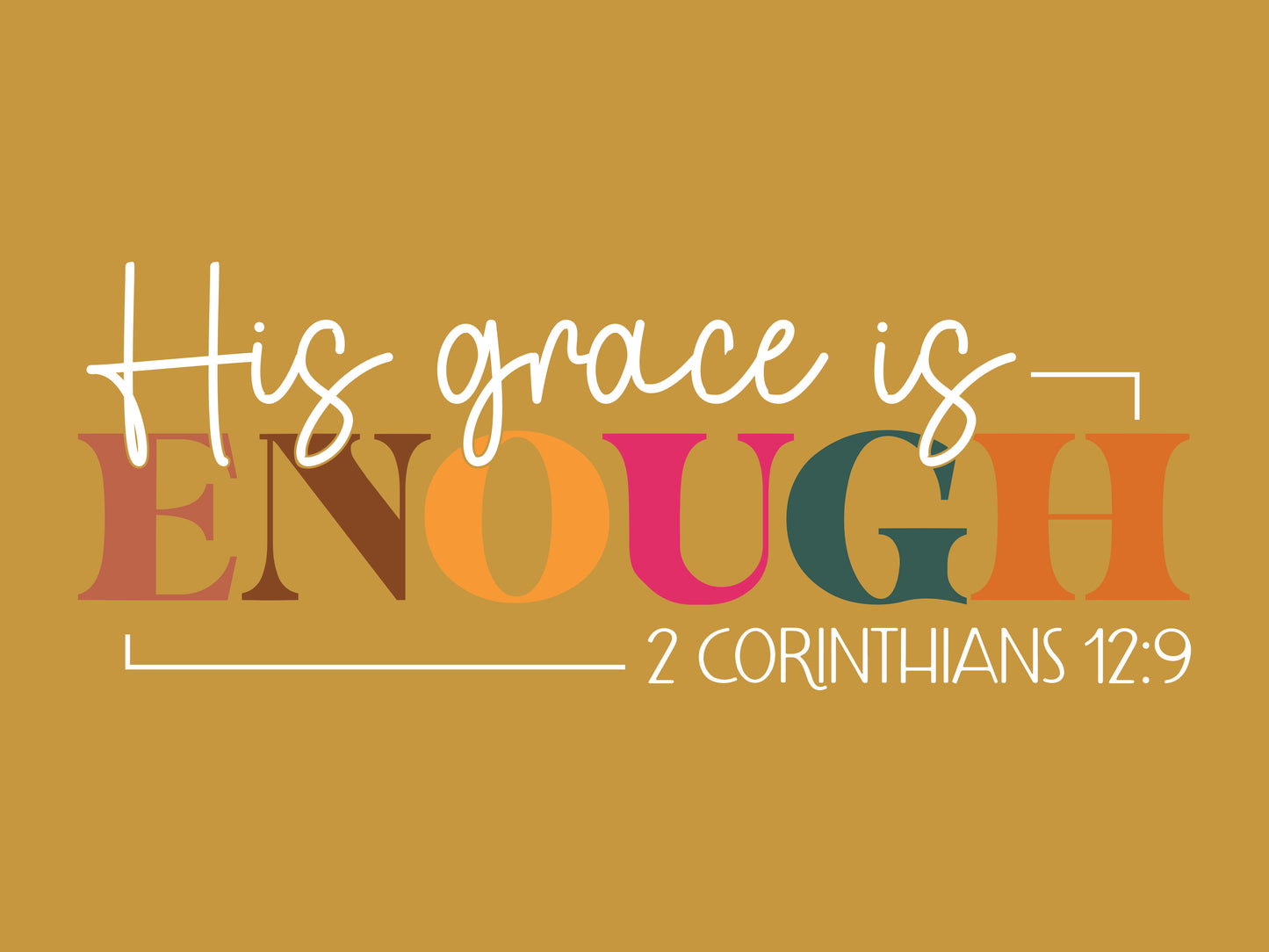 “His Grace Is Enough” V-Neck – Christian Women’s Tee