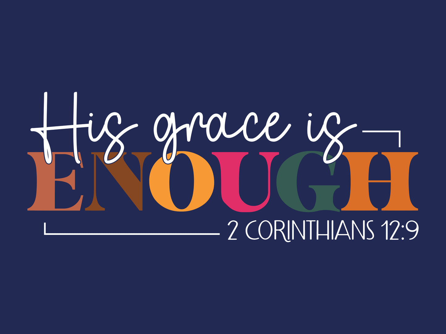 “His Grace Is Enough” V-Neck – Christian Women’s Tee