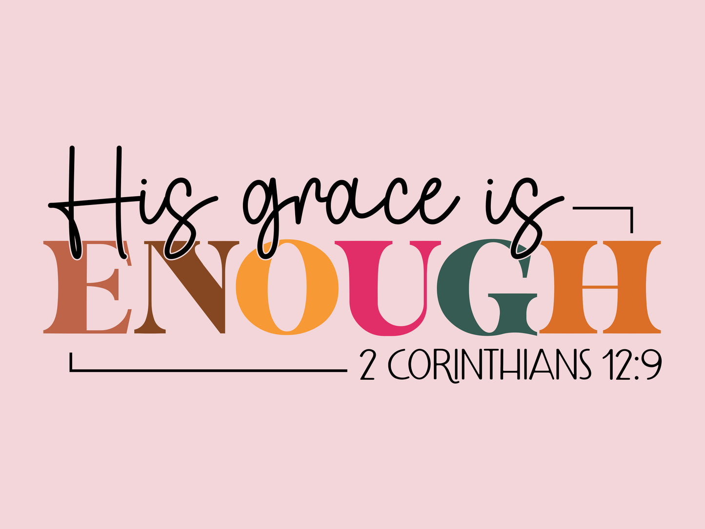 “His Grace Is Enough” V-Neck – Christian Women’s Tee