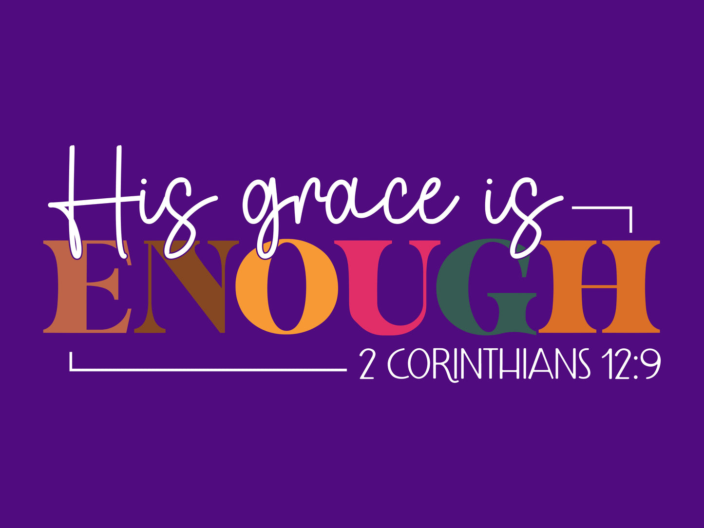 “His Grace Is Enough” V-Neck – Christian Women’s Tee