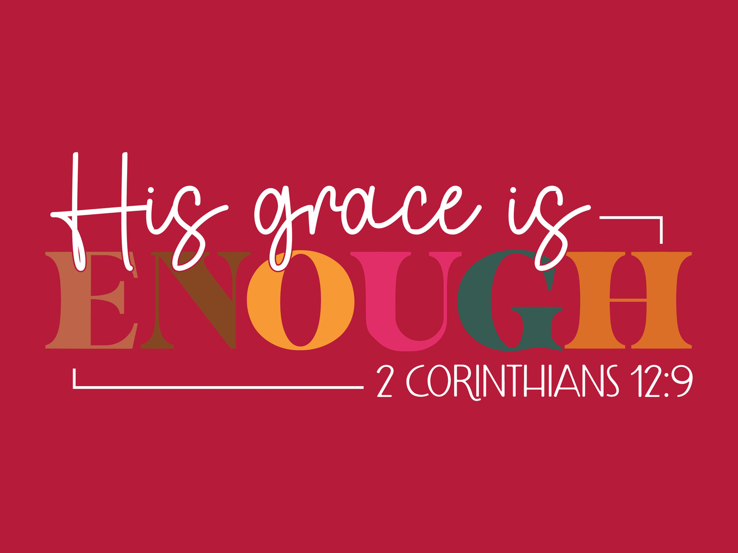 “His Grace Is Enough” V-Neck – Christian Women’s Tee