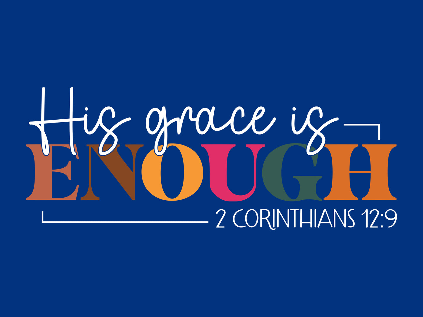 “His Grace Is Enough” V-Neck – Christian Women’s Tee