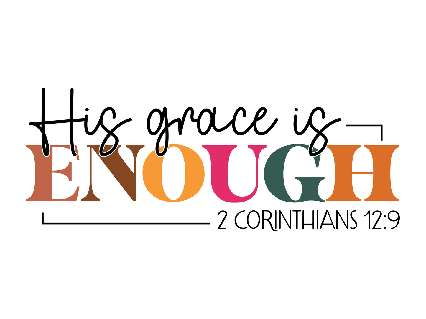 “His Grace Is Enough” V-Neck – Christian Women’s Tee