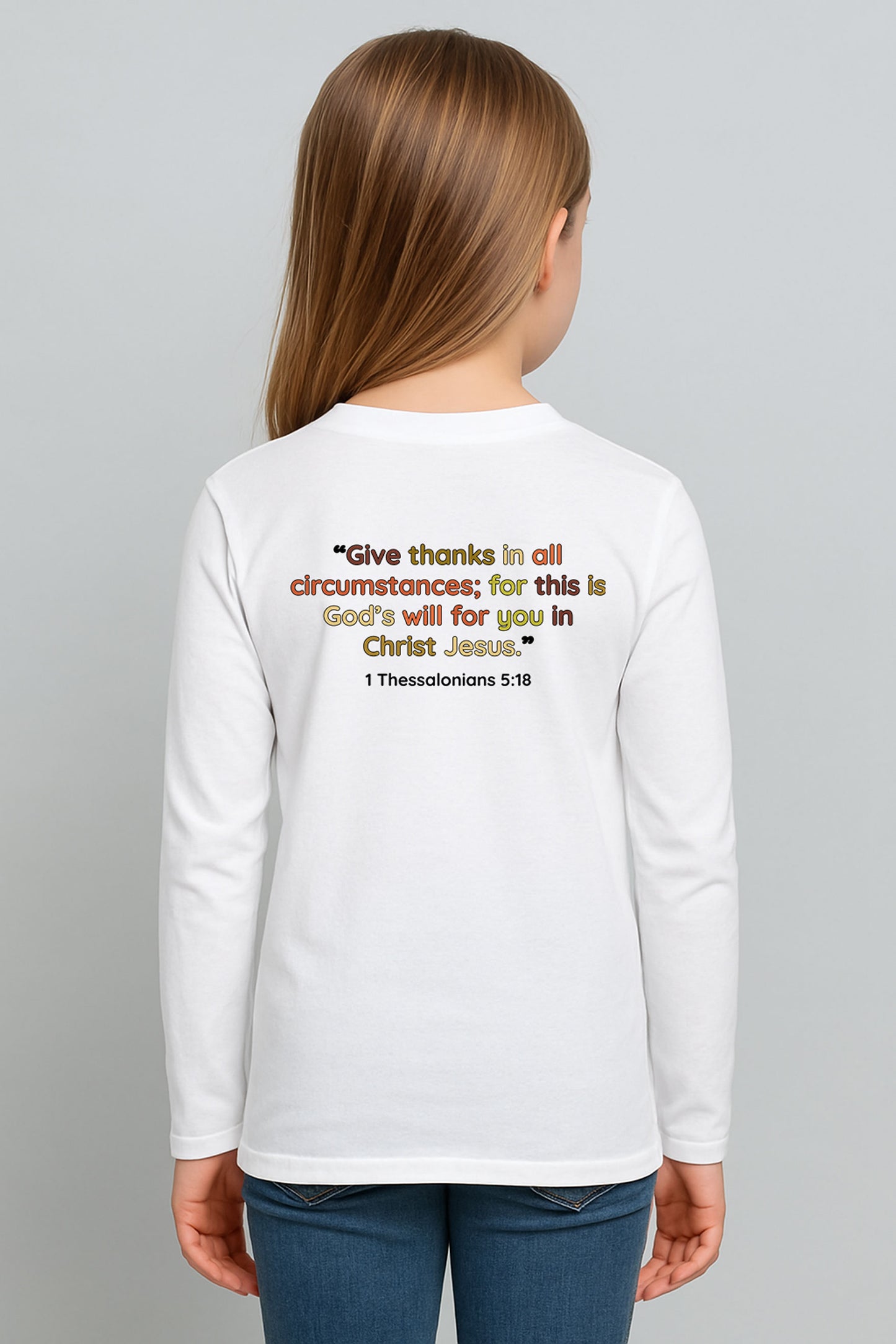 Always Thankful Youth Long Sleeve Shirt – 1 Thessalonians 5:18
