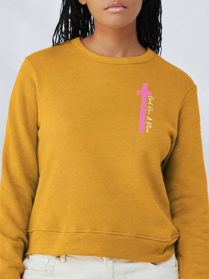 Pray. Wait. Trust. Mid-Length Fleece Sweatshirt