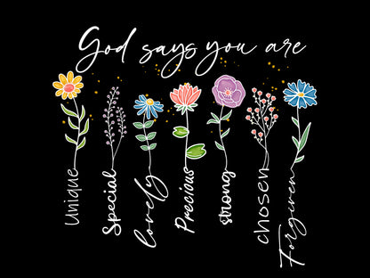 “God Says You Are” V-Neck T-Shirt | Relaxed Fit