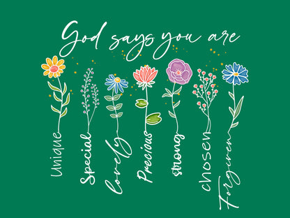 “God Says You Are” V-Neck T-Shirt | Relaxed Fit