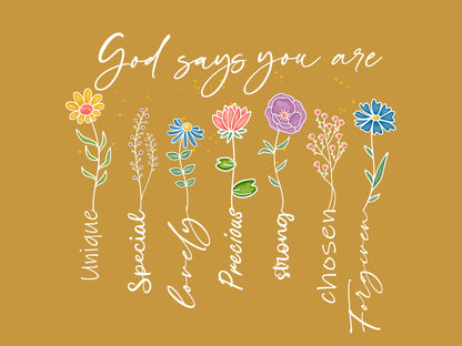 “God Says You Are” V-Neck T-Shirt | Relaxed Fit