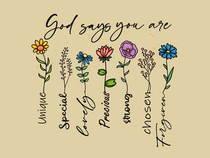 “God Says You Are” V-Neck T-Shirt | Relaxed Fit