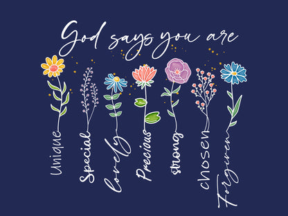 “God Says You Are” V-Neck T-Shirt | Relaxed Fit