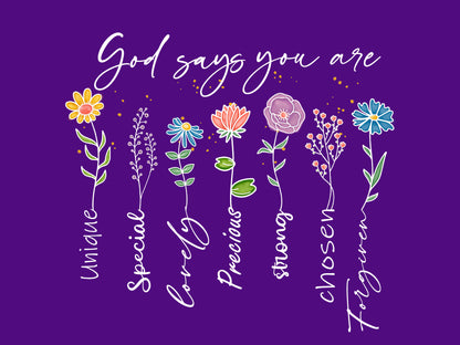 “God Says You Are” V-Neck T-Shirt | Relaxed Fit