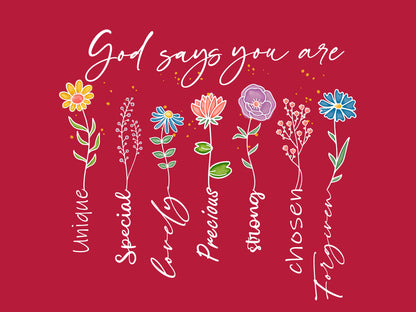 “God Says You Are” V-Neck T-Shirt | Relaxed Fit