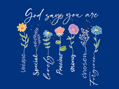 “God Says You Are” V-Neck T-Shirt | Relaxed Fit