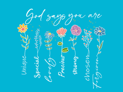 “God Says You Are” V-Neck T-Shirt | Relaxed Fit
